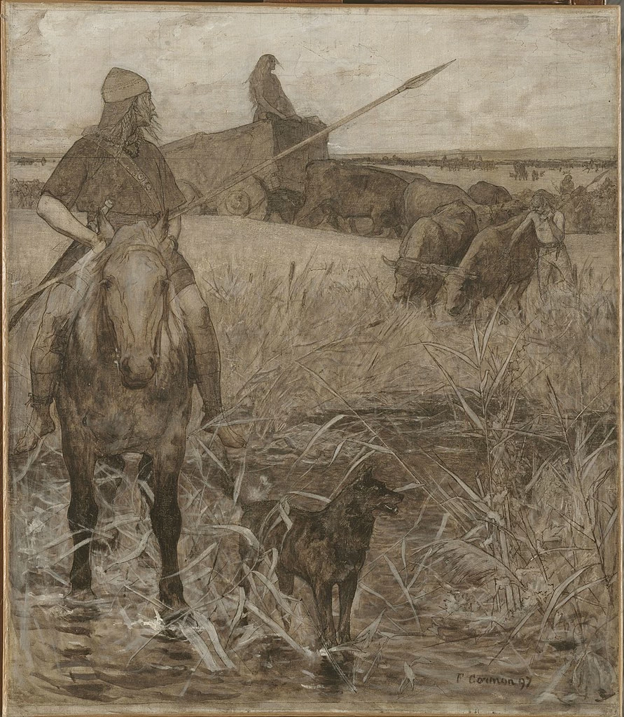 Bozzetto per l'anfiteatro paleontologico del Museo di Storia Naturale di Parigi - Galli a cavallo, Musée des Beaux, Arts de la ville de Paris